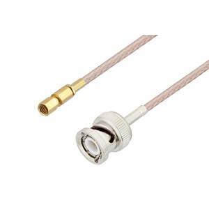 BNC Male to SSMC Plug Cable 6 Inch Length Using ET-RG316 Coax