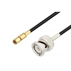 BNC Male to SSMC Plug Low Loss Cable 6 Inch Length Using ET-LMR-100 Coax