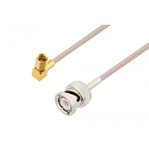 BNC Male to SSMC Plug Right Angle Cable 6 Inch Length Using ET-RG316 Coax