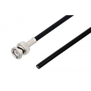 BNC Male to Straight Cut Lead Cable Using ET-RG223 Coax In 12 Inch Length