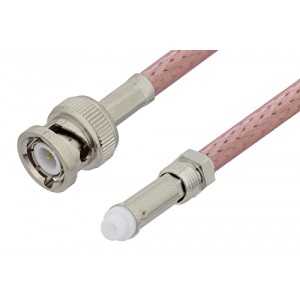 FME Jack to BNC Male Cable 12 Inch Length Using ET-RG142 Coax, RoHS