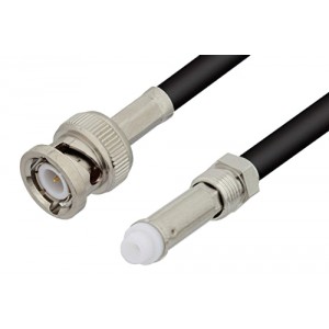 FME Jack to BNC Male Cable 12 Inch Length Using ET-RG58 Coax, RoHS