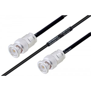 MIL-DTL-17 BNC Male to BNC Male Cable 6 Inch Length Using M17/119-ET-RG174 Coax