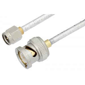 SMA Male to BNC Male Cable 12 Inch Length Using ET38337 Coax