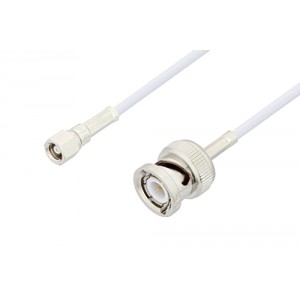 SMC Plug to BNC Male Cable 12 Inch Length Using ET-RG188 Coax, LF Solder, RoHS