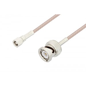 SMC Plug to BNC Male Cable 12 Inch Length Using ET-RG316 Coax