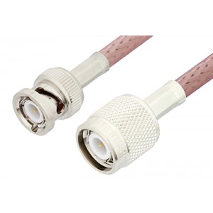 TNC Male to BNC Male Cable 12 Inch Length Using ET-RG142 Coax