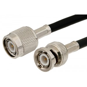 TNC Male to BNC Male Cable 12 Inch Length Using ET-RG223 Coax