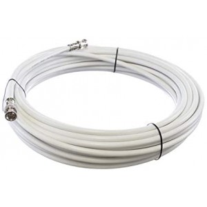 BNC Cable, White ET-RG6 HD-SDI and SDI Cable (with Two Male BNC Connections) - 75 Ohm, Professional Grade, Low Loss Cable - 125 feet (125')