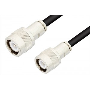 C Male to C Male Cable 12 Inch Length Using 75 Ohm ET-RG59 Coax, RoHS