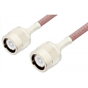 C Male to C Male Cable 12 Inch Length Using ET-RG142 Coax, RoHS