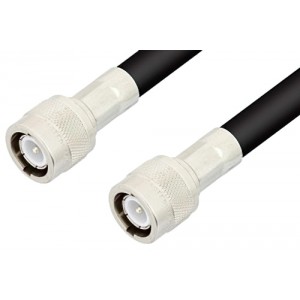 C Male to C Male Cable 12 Inch Length Using ET-RG214 Coax, RoHS