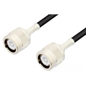 C Male to C Male Cable 12 Inch Length Using ET-RG58 Coax, RoHS