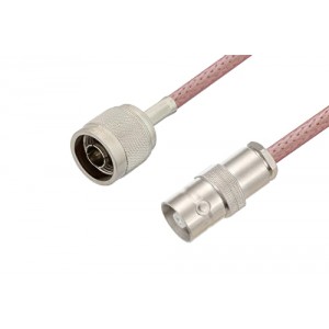 N Male to C Female Cable 12 Inch Length Using ET-RG142 Coax