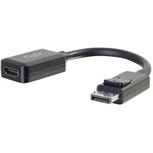 Ebeestock Display Port Cable, Display Port to HDMI, Male to Female, Black, 8 inches, Cables to Go 54322