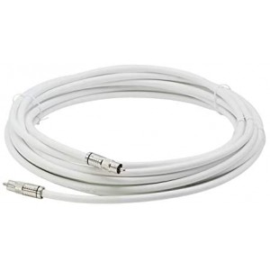 Digital Audio Cable - Digital Coaxial Cable with RCA Connections, 75 Ohm Coax - Subwoofer Cable - (S/PDIF) White RCA Cable, 10 Feet