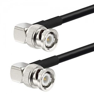 BNC Male to BNC Male Right Angle Cable ET-RG58 Coax 3 Feet for CB Radio, Ham & Amateur Radio, Radio Scanners, Mobile Transceiver