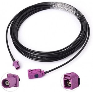 Fakra H Pink Male to Female Pigtail Satellite Radio Antenna Extension Cable 16 feet Compatible with XM Radio SKYFi SKYFi2 XMD1000