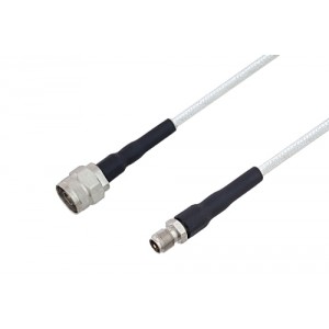 75 Ohm N Male to 75 Ohm F Female Low Frequency Cable 24 Inch Length Using 75 Ohm ET-SF200LL75 Coax, RoHS