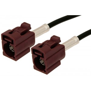 Bordeaux FAKRA Jack to FAKRA Jack Cable 12 Inch Length Using ET38358 Coax