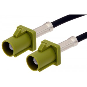 Curry FAKRA Plug to FAKRA Plug Cable 12 Inch Length Using ET38358 Coax