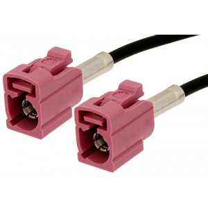 Violet FAKRA Jack to FAKRA Jack Cable 12 Inch Length Using ET38358 Coax