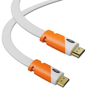 Flat HDMI Cable 40 ft - High Speed HDMI Cord - Supports, 4K Video at 60 Hz, 3D, 2160p - HDMI Latest Standard - CL3 Rated - 40 Feet