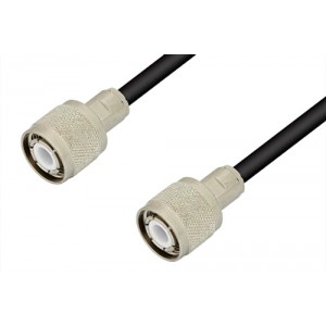 HN Male to HN Male Cable 12 Inch Length Using 75 Ohm ET-RG59 Coax, RoHS