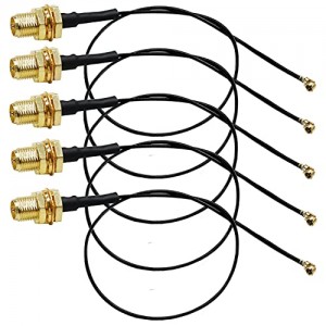 IPX to RP SMA Extension Cable IPEX to RP SMA Female WiFi Antenna Pigtail 1.13mm Extension Cable 12inch(30cm) 5 Pack