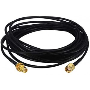 WiFi Antenna Extension Cable 15ft ET-RG174 RP-SMA Male to RP-SMA Female RF Coaxial Cable Low Loss Gold Plated Pigtail