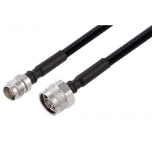 2.2-5 Female to N Male Low PIM Cable 12 Inch Length Using 1/4 inch Superflexible Coax