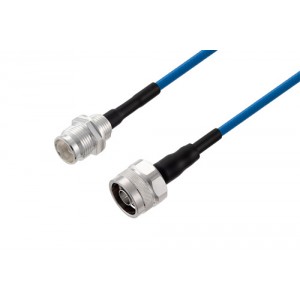 2.2-5 Female to N Male Low PIM Cable 12 Inch Length Using ET38400 Coax Using Times Microwave Components