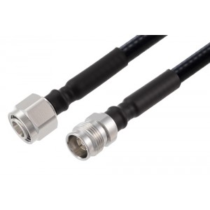 2.2-5 Male to 2.2-5 Female Low PIM Cable 12 Inch Length Using 1/4 inch Superflexible Coax