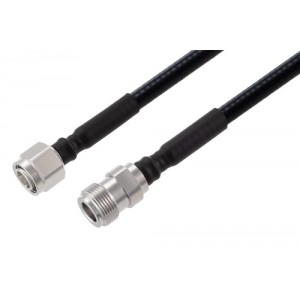 2.2-5 Male to N Female Low PIM Cable 12 Inch Length Using 1/4 inch Superflexible Coax