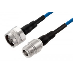 N Male to N Female Low PIM Cable 12 Inch Length Using ET38400 Coax Using Times Microwave Components