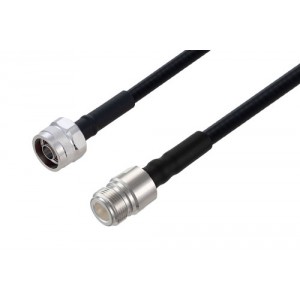 Outdoor Rated N Male to N Female Cable Using SPO-250 Coax Using Times Microwave Parts in 12 inch