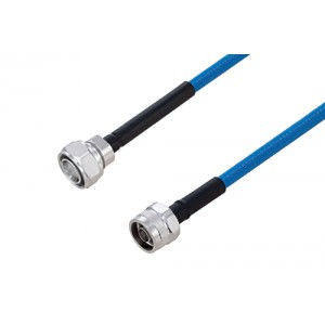 Plenum 4.3-10 Male to N Male Low PIM Cable 12 Inch Length Using ET38365 Coax Using Times Microwave Parts