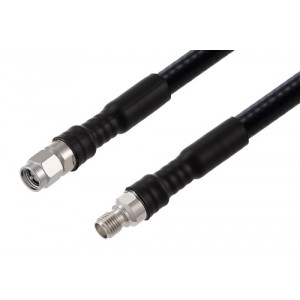 SMA Male to SMA Female Low PIM Cable 12 Inch Length Using 1/4 inch Superflexible Coax