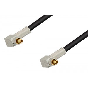 MC-Card Plug Right Angle to MC-Card Plug Right Angle Cable 12 Inch Length Using ET-RG174 Coax, RoHS