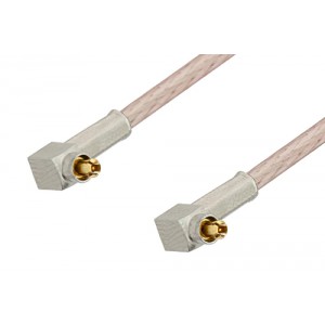 MC-Card Plug Right Angle to MC-Card Plug Right Angle Cable 12 Inch Length Using ET-RG316 Coax