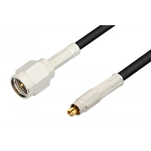 SMA Male to MC-Card Plug Cable 12 Inch Length Using ET-RG174 Coax