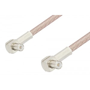 MCX Plug Right Angle to MCX Plug Right Angle Cable 12 Inch Length Using ET-RG316 Coax, RoHS