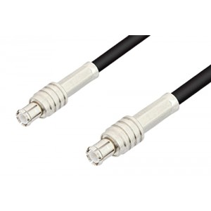 MCX Plug to MCX Plug Cable 12 Inch Length Using ET-RG174 Coax, RoHS