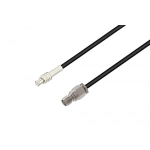 MCX Plug to SMA Female Cable 12 Inch Length Using ET-LMR-100 Coax , LF Solder