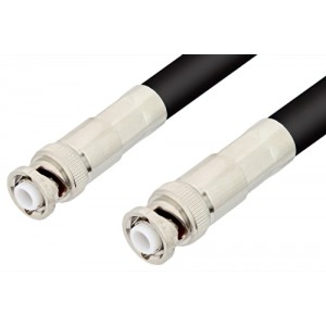 MHV Male to MHV Male Cable 12 Inch Length Using ET-RG8 Coax, RoHS