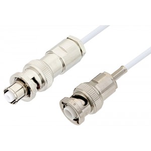 MHV Male to SHV Plug Cable 12 Inch Length Using ET-RG188 Coax, RoHS