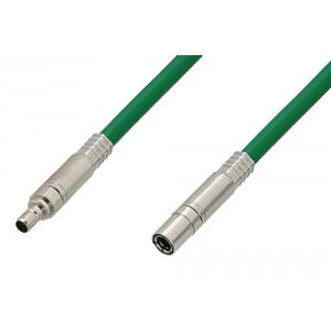 75 Ohm Mini SMB Plug to 75 Ohm Mini SMB Jack Cable 12 Inch Length Using 75 Ohm ET38347 Green Coax