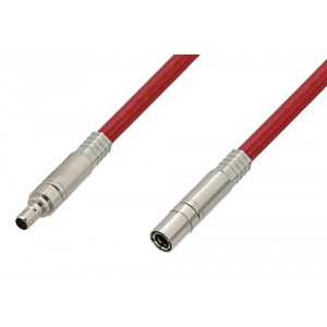 75 Ohm Mini SMB Plug to 75 Ohm Mini SMB Jack Cable 12 Inch Length Using 75 Ohm ET38346 Red Coax