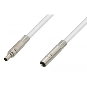 75 Ohm Mini SMB Plug to 75 Ohm Mini SMB Jack Cable 12 Inch Length Using 75 Ohm ET38345 White Coax