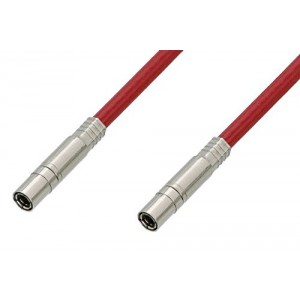 75 Ohm Mini SMB Plug to 75 Ohm Mini SMB Plug Cable 12 Inch Length Using 75 Ohm ET38346 Red Coax